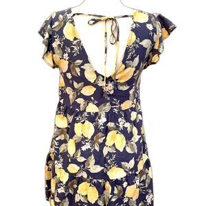 Abercrombie & Fitch Lemon Print Tiered Mini Dress - XSP